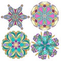 Colorful ornament collection Royalty Free Stock Photo