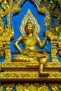 Ornament statue and images carved on of buddhist temple Wat in Thailand Royalty Free Stock Photo