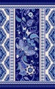 Colorful ornamental vector design for rug, carpet, tapis, shawl. Seamless ornamental pattern. Geometric floral backdrop