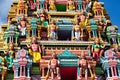 Colorful ornate decoration at Kaylasson Hindu temple, Port Louis, Mauritius