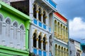 Colorful ornate houses in Phuket Town, Thailand