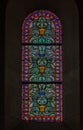 Ornate stained glass in the windows of Cathedrale La Major or Ma