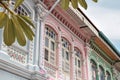 Colorful Ornated Chinese Peranakan Buildings at Joo Chiat Road in Singapore Royalty Free Stock Photo