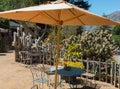 Inviting outdoor seating, Big Sur Royalty Free Stock Photo