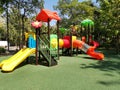 Colorful outdoor children playground Royalty Free Stock Photo