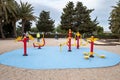 Colorful Outdoor Fitness Equipment at La Manga Camping, Mar Menor, Spain Royalty Free Stock Photo