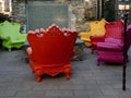 Colorful Outdoor Patio Sitting Area