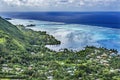 Colorful Outer Reef Blue Water Moorea Tahiti