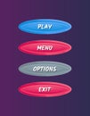 Colorful oval windows options isolated set Royalty Free Stock Photo