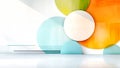 Colorful overlapping circles creating a modern abstract background Royalty Free Stock Photo