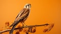 Realistic Falcon Portrait Photography With Vibrant Background