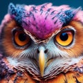 Vibrantly Surreal 8k 3d Owl Portrait With Hyper-realistic Details