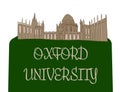 Colorful Oxford University Sketch Illustration