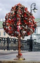 Tree of Love made of padlocks, Moscow, Russia Royalty Free Stock Photo