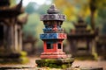 colorful pagoda in a temple in thailand