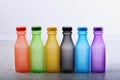 Colorful paint. Bottles with colorful dry pigments Royalty Free Stock Photo