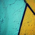 Colorful paint on concreat surface - toned filter. Royalty Free Stock Photo