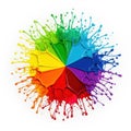 Colorful paint explosion Royalty Free Stock Photo