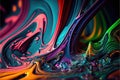 Colorful paint splash, paint dripping, colorful ink, abstract. Generative Ai