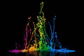 Colorful Paint Splash on a Speaker Royalty Free Stock Photo