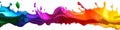 Colorful Paint Splash Wave on White Background, Art, Abstract Royalty Free Stock Photo
