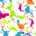 Colorful paint splashes. Royalty Free Stock Photo