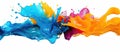 Colorful paint splashes on white background Royalty Free Stock Photo