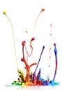 Colorful paint splashing Royalty Free Stock Photo