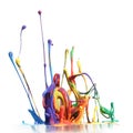 Colorful paint splashing Royalty Free Stock Photo