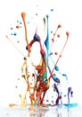 Colorful paint splashing Royalty Free Stock Photo