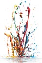 Colorful paint splashing Royalty Free Stock Photo
