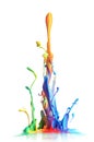 Colorful paint splashing Royalty Free Stock Photo