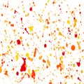 Colorful paint splatter background, on white. Royalty Free Stock Photo