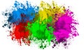 Colorful paint splatters