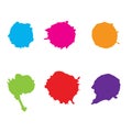 Colorful paint splatters.Paint splashes set.Vector illustration. Royalty Free Stock Photo