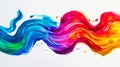 A colorful paint wave on white background Royalty Free Stock Photo