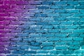 Colorful painted brick wall texture background. Graffiti brick wall, colorful background Royalty Free Stock Photo