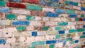 Colorful Painted Brick Wall Texture Background Royalty Free Stock Photo