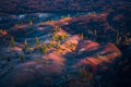 Colorful Painted Dunes, Lava Beds, Badland Formation, and Pine Trees in Lassen Volcanic National Park in Northern California