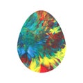 Colorful painted easter egg isolated on white background. Royalty Free Stock Photo