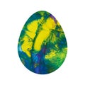 Colorful painted easter egg isolated on white background. Royalty Free Stock Photo