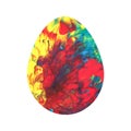 Colorful painted easter egg isolated on white background. Royalty Free Stock Photo