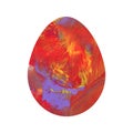 Colorful painted easter egg isolated on white background. Royalty Free Stock Photo