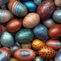 Colorful painted easter eggs background seamless design Royalty Free Stock Photo