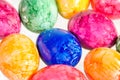 Colorful painted Easter eggs on white background Royalty Free Stock Photo
