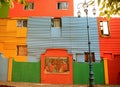 Colorful Painted Exterior of the Houses in La Boca Neighborhood, Buenos Aires, Argentina, South America Royalty Free Stock Photo