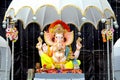 Colorful Painted Handcrafted Statue Of Indian Hindu Lord God Idol Ganesha.