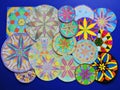 Colorful painted mandalas pattern