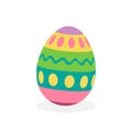 Colorful painted traditional vector 3D easter egg