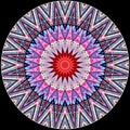 Colorful chinese chopsticks seen through kaleidoscope.